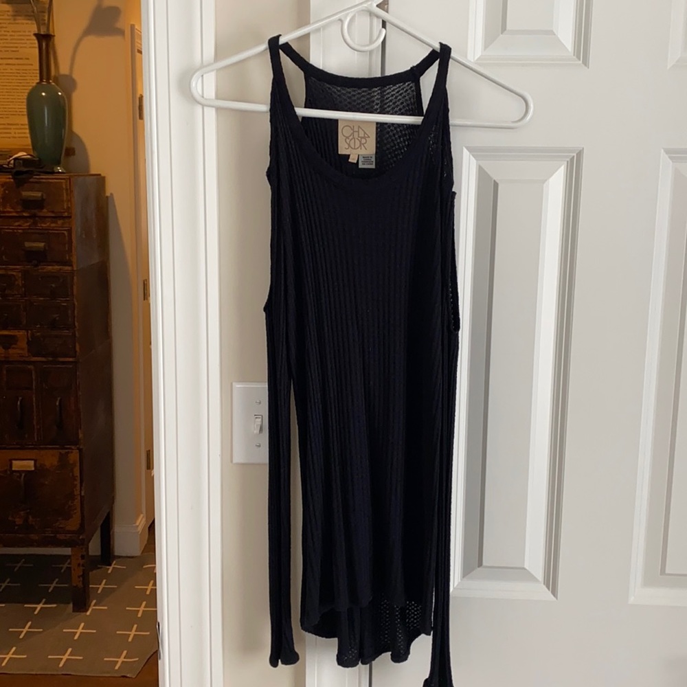 Chaser Brand Black Cold Shoulder Top S